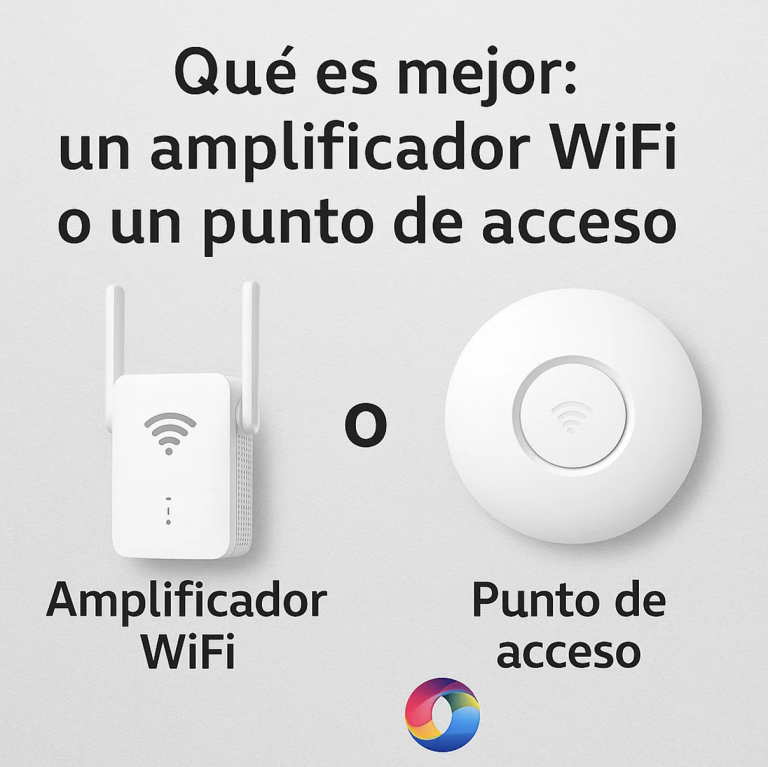 Comparación visual de un amplificador WiFi y un punto de acceso